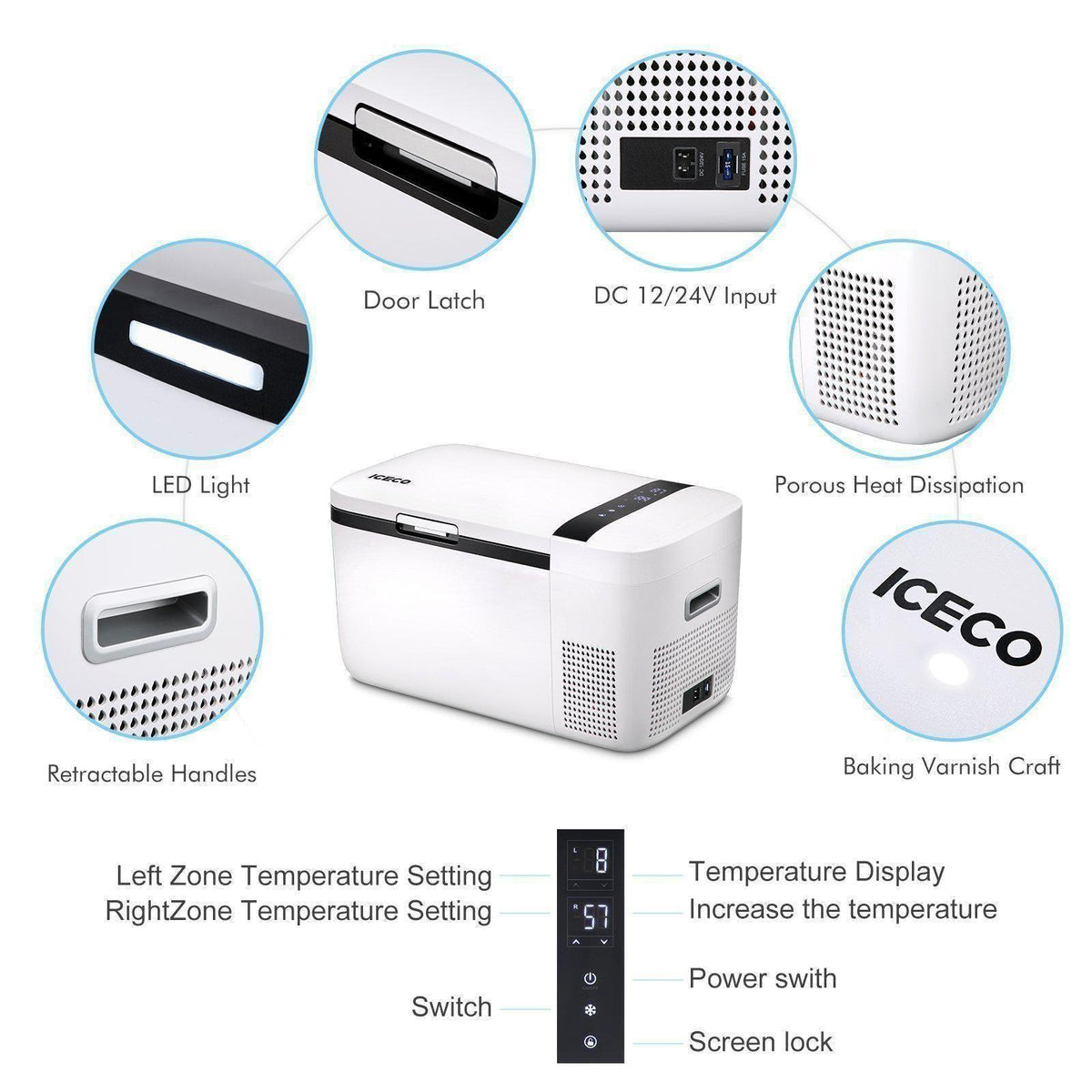 GO20 Dual Zone 12V Portable Freezer| ICECO | 20 LT - GoFluxx