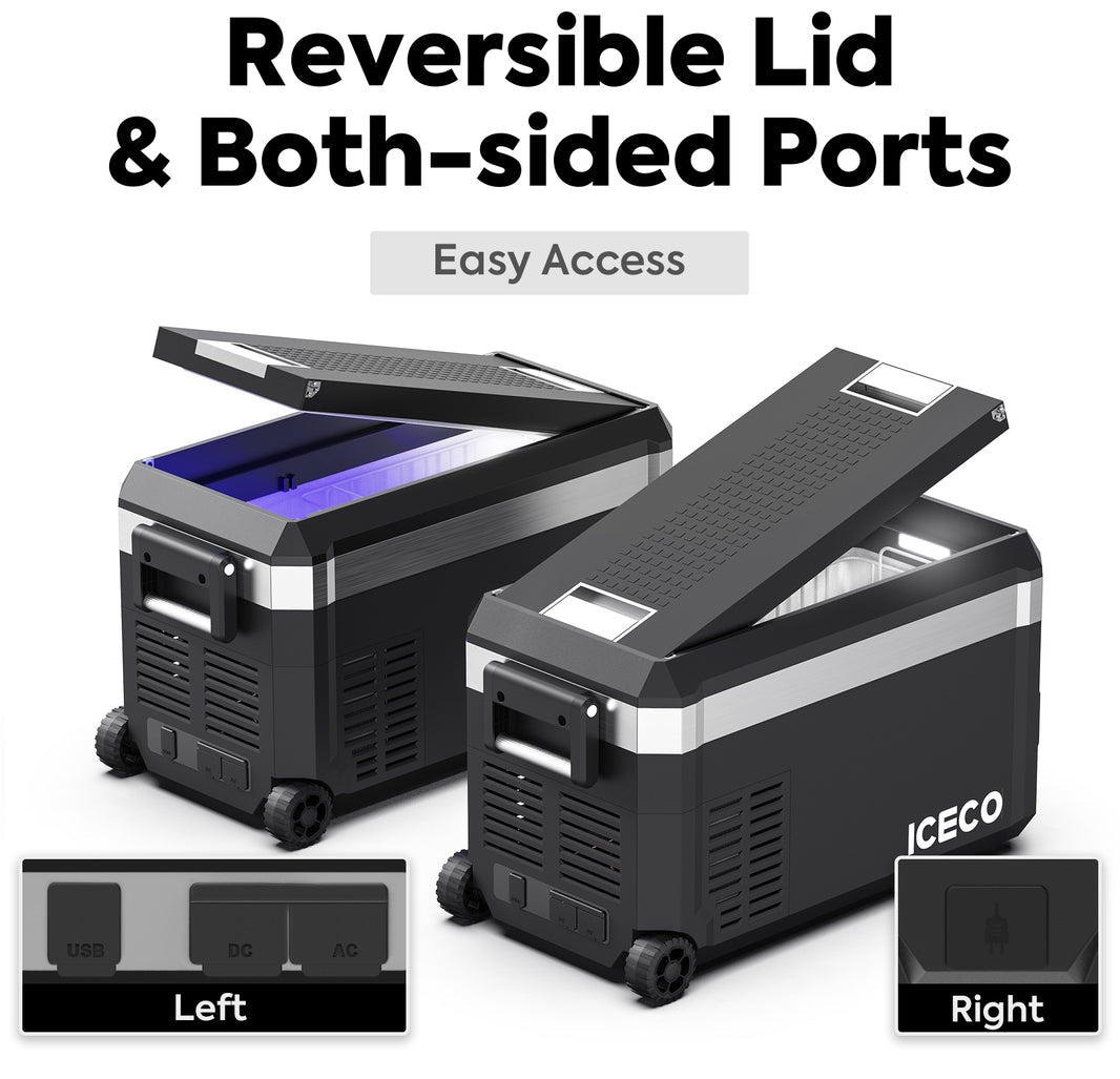 JP30 Pro Single Zone Wheeled Portable Freezer With Cover | ICECO | 30 LT - GoFluxx