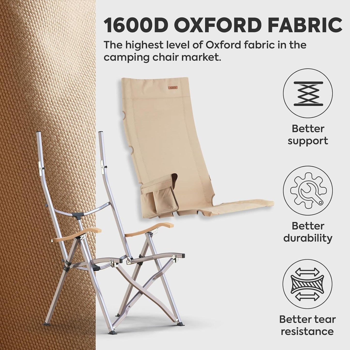 Ha1600 Adjustable Camping Chair | ICECO - GoFluxx