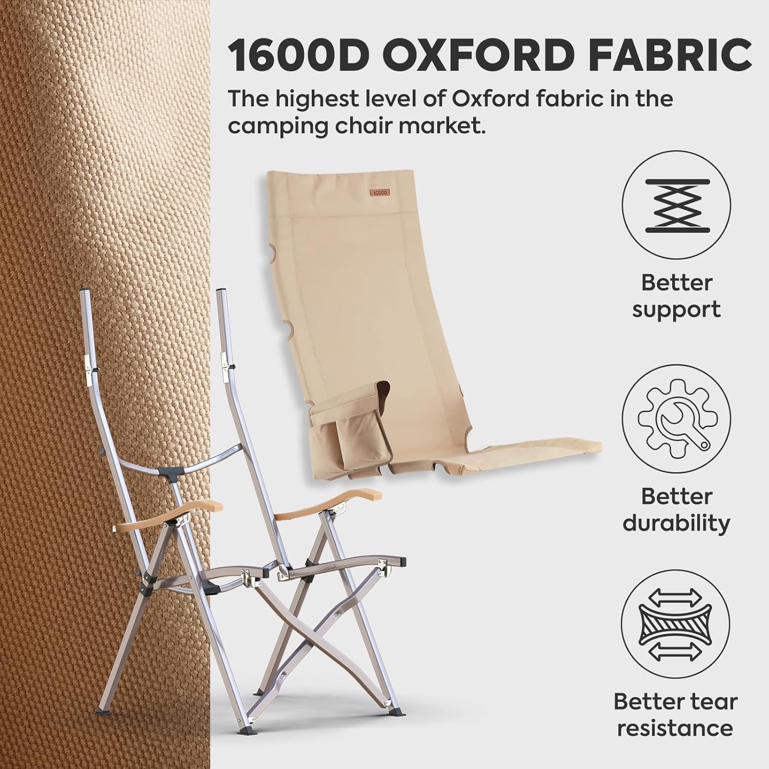 Ha1600 Adjustable Camping Chair | ICECO - GoFluxx