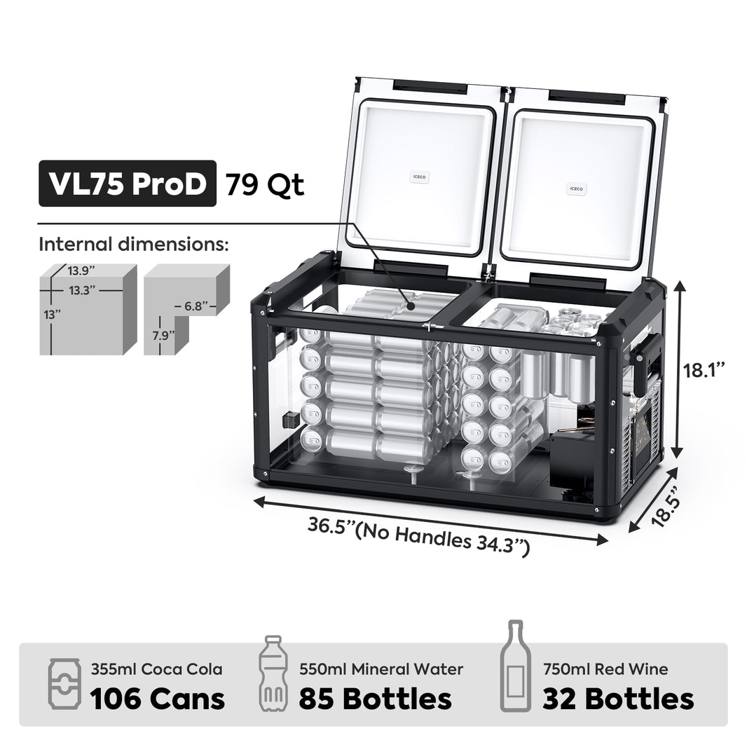 VL75ProD 12V Heavy Duty Freezer | ICECO | 75 LT - GoFluxx