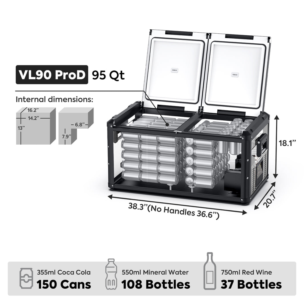 VL90ProD Dual Zone Freezer | ICECO | 90 LT - GoFluxx