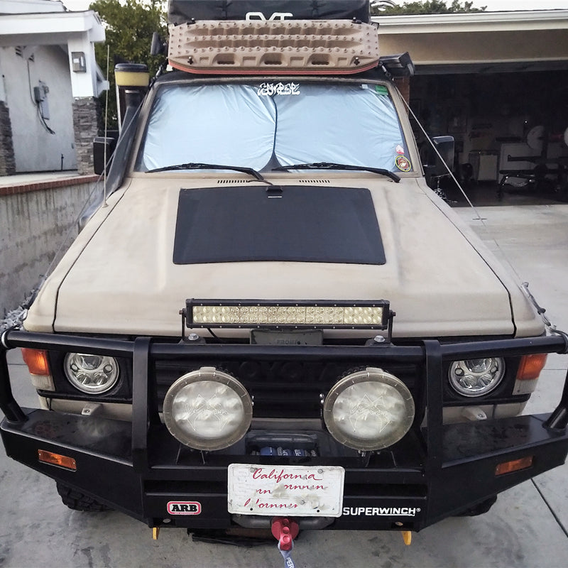 Toyota LandCruiser 60 Series J60 Lensun 100W Hood Flexible Solar Panel-1