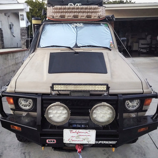 Toyota LandCruiser 60 Series J60 Lensun 100W Hood Flexible Solar Panel-1