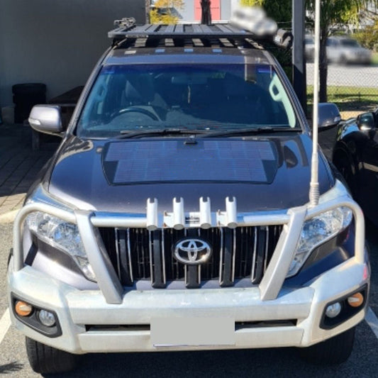 Toyota LandCruiser Prado J90 Lensun 100W Hood/Bonnet Flexible Solar Panel-1